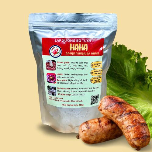 Lạp Xưởng Bò Tươi HaHa – Túi 500gr